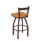 Holland Bar Stool Co 30" Low Back Swivel Bar Stool, Bronze Finish, Med Maple Seat 82130BZMedMpl - alternate 2